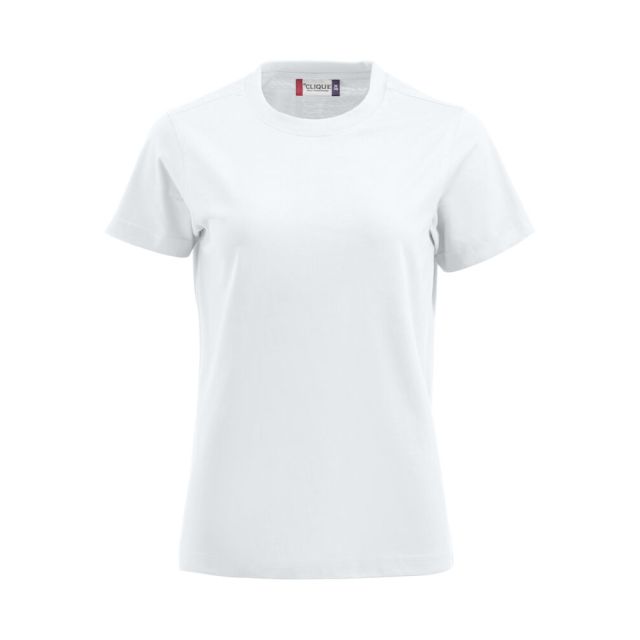 Clique Premium T-Shirt Damepasform - hvid