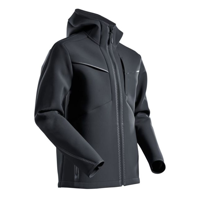 Mascot sort Softshell jakke med hætte